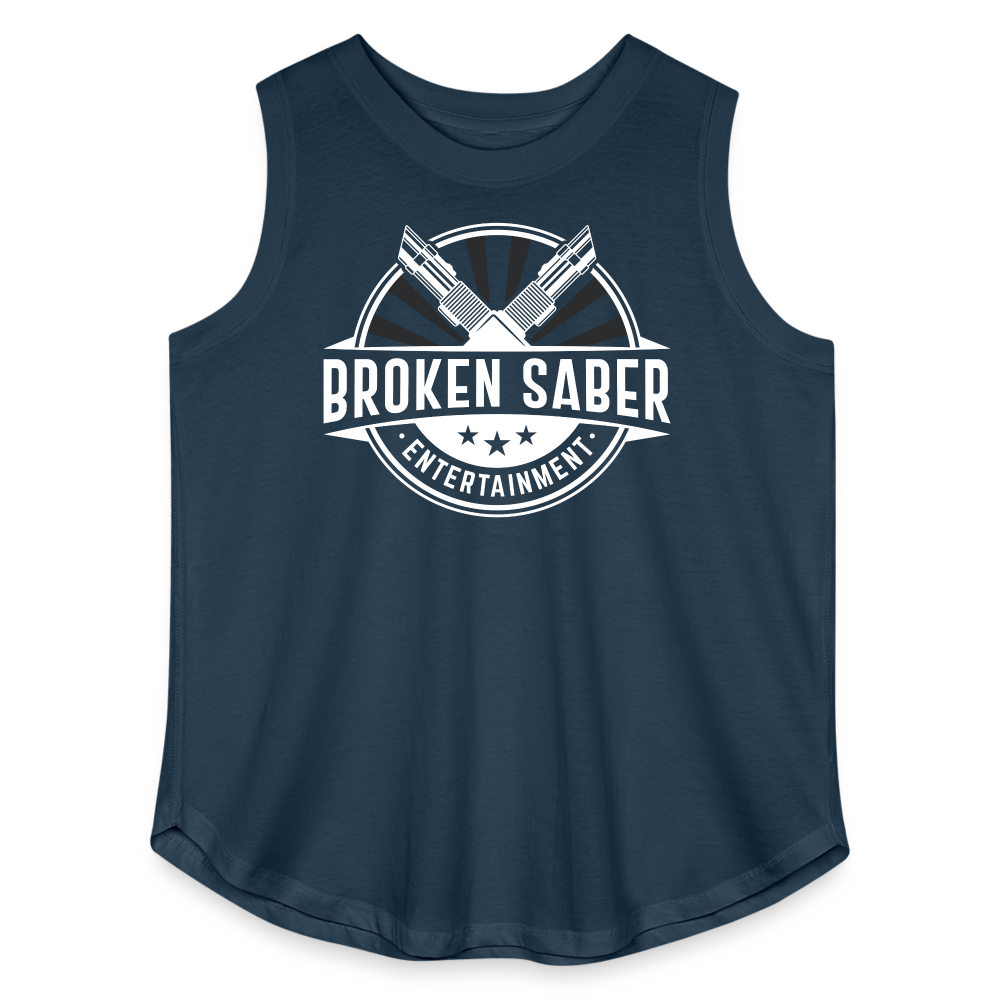 Women's Curvy Relaxed Tank Top - denim